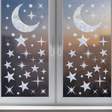 Load image into Gallery viewer, Moon Star Rainbow Window Suncatcher Sticker Rainbow Stickers DIY Electrostatic Glass Decals Home Bedroom Office Decor Privacy Protection