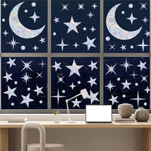 Load image into Gallery viewer, Moon Star Rainbow Window Suncatcher Sticker Rainbow Stickers DIY Electrostatic Glass Decals Home Bedroom Office Decor Privacy Protection