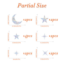 Load image into Gallery viewer, Moon Star Rainbow Window Suncatcher Sticker Rainbow Stickers DIY Electrostatic Glass Decals Home Bedroom Office Decor Privacy Protection