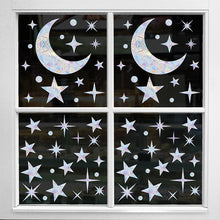 Load image into Gallery viewer, Moon Star Rainbow Window Suncatcher Sticker Rainbow Stickers DIY Electrostatic Glass Decals Home Bedroom Office Decor Privacy Protection