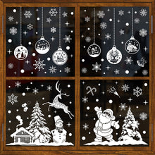 Load image into Gallery viewer, Merry Christmas Decoration for Home Window Stickers Xmas Decor Snowflake Santa Elk Snowman Window Sticker Showcase Decoration