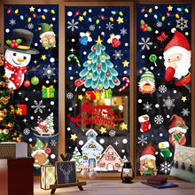 Load image into Gallery viewer, Merry Christmas Decoration for Home Window Stickers Xmas Decor Snowflake Santa Elk Snowman Window Sticker Showcase Decoration