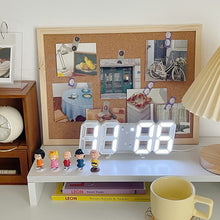 Load image into Gallery viewer, 3D LED Digital Clock Luminous Fashion Wall Clock Multifunctional Creative USB Plug in Electronic Clock Home Decoration