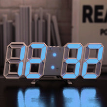 Load image into Gallery viewer, 3D LED Digital Clock Luminous Fashion Wall Clock Multifunctional Creative USB Plug in Electronic Clock Home Decoration