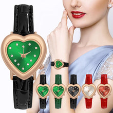 Load image into Gallery viewer, 1Pc Love Little Green Watch Fashion Women's Watch Small Group Light Luxury Heart shaped Women's Watch