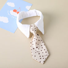 Load image into Gallery viewer, 1Pc Dog Cat Striped Bow Tie Animal Striped Bowtie Collar Pet Adjustable Neck Tie White Collar Dog Necktie For Party Wedding Tie