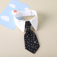 Load image into Gallery viewer, 1Pc Dog Cat Striped Bow Tie Animal Striped Bowtie Collar Pet Adjustable Neck Tie White Collar Dog Necktie For Party Wedding Tie