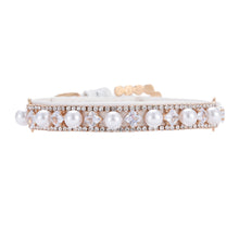 Load image into Gallery viewer, 1Pc Dog Cat Pearl Collars with Crystal Rhinestone Pearl Cat Necklace Adjustable PU Leather Neck Strap for Small Dogs Cat Accessories