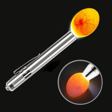 Load image into Gallery viewer, 1Pc Stainless Steel Incubator Eggtester Egg Flashlight LED Egg Detector Hatching Equipment for Chicken Quail Duck Canary Eggs Incubation Tool
