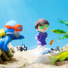 Load image into Gallery viewer, 1pc Aquarium Accessories Surfer Boy Floating Aquarium Ornaments Interesting Decor Fish Tank Landscaping Decoration Toy Pendant