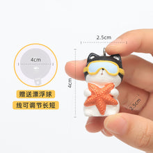Load image into Gallery viewer, 1pc Aquarium Accessories Cute Cat Floating Aquarium Ornaments Interesting Decor Fish Tank Landscaping Decoration Toy Pendant