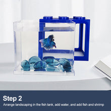 Load image into Gallery viewer, 1Pc Multicolor Aquarium Tank Gift Stackable Building Block Betta Fish Cages Ornamental Mini Aquarium Betta Fish Box Accessories