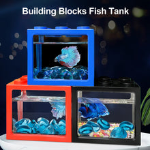 Load image into Gallery viewer, 1Pc Multicolor Aquarium Tank Gift Stackable Building Block Betta Fish Cages Ornamental Mini Aquarium Betta Fish Box Accessories