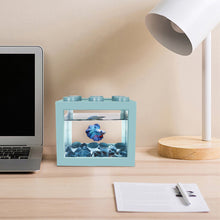 Load image into Gallery viewer, 1Pc Multicolor Aquarium Tank Gift Stackable Building Block Betta Fish Cages Ornamental Mini Aquarium Betta Fish Box Accessories