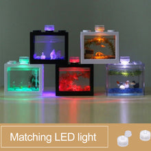 Load image into Gallery viewer, 1Pc Multicolor Aquarium Tank Gift Stackable Building Block Betta Fish Cages Ornamental Mini Aquarium Betta Fish Box Accessories