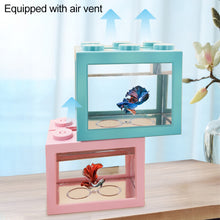 Load image into Gallery viewer, 1Pc Multicolor Aquarium Tank Gift Stackable Building Block Betta Fish Cages Ornamental Mini Aquarium Betta Fish Box Accessories