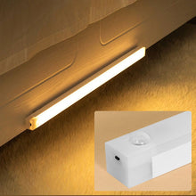 Load image into Gallery viewer, Wire-free Motion Sensor LED Under Cabinet Lamp Rechargeable Dimmable Charge and Plug Stairs Closet Room Aisle Tube Bulb