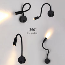Load image into Gallery viewer, Bedside Working Study Reading Lamp Wall Lamp Wiring Installation 3W LED Book Lamp Wall Night Light Bedroom Study Lamp Spot Plug Cord