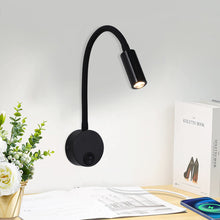 Load image into Gallery viewer, Bedside Working Study Reading Lamp Wall Lamp Wiring Installation 3W LED Book Lamp Wall Night Light Bedroom Study Lamp Spot Plug Cord
