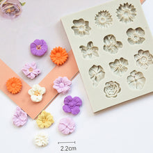 Load image into Gallery viewer, 11 Flower Silicone Fondant Cake Mold Cupcake Jelly Candy Chocolate Decoration For Baking Clay Mold Kitchenware