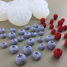 Load image into Gallery viewer, 3D Blueberry Raspberry Candle Mold Simulation Fruit Fondant Silicone Mould DIY Chocolate Cookie Baking Mold Cake Decorating Tool