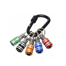 Load image into Gallery viewer, 5/6/7Pcs 1/4inch Hex Shank Screwdriver Bits Holder Extension Bar Drill Screw Adapter Quick Release Keychain Easy Change Repair Tools