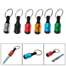 Load image into Gallery viewer, 5/6/7Pcs 1/4inch Hex Shank Screwdriver Bits Holder Extension Bar Drill Screw Adapter Quick Release Keychain Easy Change Repair Tools