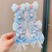 Load image into Gallery viewer, 10pcs Girls Sweet Mesh Hair Bands for Kids Children Bow Scrunchies Hair Ties Hair Rope Hair Circle Baby Hair Accessories