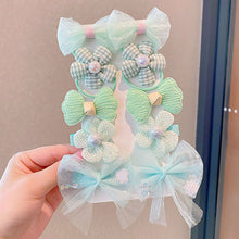 Load image into Gallery viewer, 10pcs Girls Sweet Mesh Hair Bands for Kids Children Bow Scrunchies Hair Ties Hair Rope Hair Circle Baby Hair Accessories
