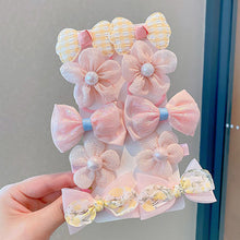 Load image into Gallery viewer, 10pcs Girls Sweet Mesh Hair Bands for Kids Children Bow Scrunchies Hair Ties Hair Rope Hair Circle Baby Hair Accessories
