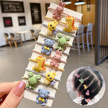 Load image into Gallery viewer, 10pcs Korean Style Cute Children Elastic Hair Bands for Kids Girls Cartoon Bow Scrunchies Hair Rope Sweet Hair Circle Baby Hair Accessories