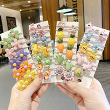 Load image into Gallery viewer, 10pcs Korean Style Cute Children Elastic Hair Bands for Kids Girls Cartoon Bow Scrunchies Hair Rope Sweet Hair Circle Baby Hair Accessories