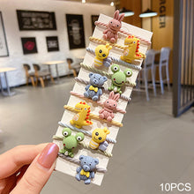 Load image into Gallery viewer, 10pcs Korean Style Cute Children Elastic Hair Bands for Kids Girls Cartoon Bow Scrunchies Hair Rope Sweet Hair Circle Baby Hair Accessories