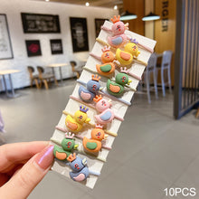Load image into Gallery viewer, 10pcs Korean Style Cute Children Elastic Hair Bands for Kids Girls Cartoon Bow Scrunchies Hair Rope Sweet Hair Circle Baby Hair Accessories