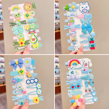Load image into Gallery viewer, 14pcs/set Girl Cute Cartoon Rabbit Cat Flower Hair Clips Kids Princess Hairpins Children Barrettes Fashion Hair Accessories