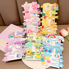 Load image into Gallery viewer, 14pcs/set Girl Cute Cartoon Rabbit Cat Flower Hair Clips Kids Princess Hairpins Children Barrettes Fashion Hair Accessories