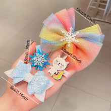 Load image into Gallery viewer, Girls Princess Hairpin Set Little Baby Sweet Cute Mesh Hair Clip Cute Hair Accessories Kids Barrette Side Clip Headwear