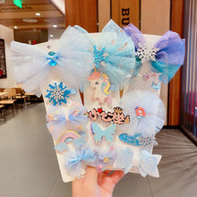 Load image into Gallery viewer, Girls Princess Hairpin Set Little Baby Sweet Cute Mesh Hair Clip Cute Hair Accessories Kids Barrette Side Clip Headwear