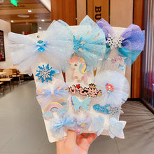 Load image into Gallery viewer, Girls Princess Hairpin Set Little Baby Sweet Cute Mesh Hair Clip Cute Hair Accessories Kids Barrette Side Clip Headwear