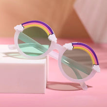 Load image into Gallery viewer, Children Cute Rainbow Sunglasses Girls Boys Cute Cartoon Sunglasses Kids Outdoor Sun Protection Sunglasses Lovely Vintage Glasses