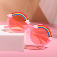 Load image into Gallery viewer, Children Cute Rainbow Sunglasses Girls Boys Cute Cartoon Sunglasses Kids Outdoor Sun Protection Sunglasses Lovely Vintage Glasses