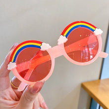 Load image into Gallery viewer, Children Cute Rainbow Sunglasses Girls Boys Cute Cartoon Sunglasses Kids Outdoor Sun Protection Sunglasses Lovely Vintage Glasses
