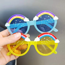 Load image into Gallery viewer, Children Cute Rainbow Sunglasses Girls Boys Cute Cartoon Sunglasses Kids Outdoor Sun Protection Sunglasses Lovely Vintage Glasses