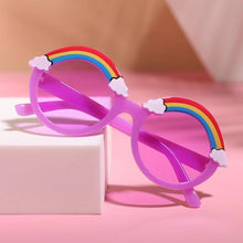 Load image into Gallery viewer, Children Cute Rainbow Sunglasses Girls Boys Cute Cartoon Sunglasses Kids Outdoor Sun Protection Sunglasses Lovely Vintage Glasses