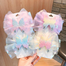Load image into Gallery viewer, Girls Butterfly Hairpin Little Baby Sweet Princess Mesh Hair Clip Hair Accessories Kids Barrette Side Clip Headwear