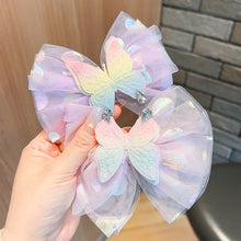 Load image into Gallery viewer, Girls Butterfly Hairpin Little Baby Sweet Princess Mesh Hair Clip Hair Accessories Kids Barrette Side Clip Headwear