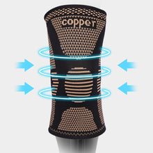 Load image into Gallery viewer, 1PC Knitted Sports Knee Protector Copper Ion Nylon Four Side High Bounce Basketball Volleyball Fitness Running Knee Protection Outdoor Supplies