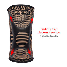 Load image into Gallery viewer, 1PC Knitted Sports Knee Protector Copper Ion Nylon Four Side High Bounce Basketball Volleyball Fitness Running Knee Protection Outdoor Supplies