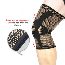 Load image into Gallery viewer, 1PC Knitted Sports Knee Protector Copper Ion Nylon Four Side High Bounce Basketball Volleyball Fitness Running Knee Protection Outdoor Supplies