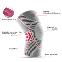 Load image into Gallery viewer, 1PC Professional Basketball Mountaineering Cycling Knitted Sports Knee Pads High Elastic Comfort Silicone Anti-Slip Anti-Damage Protective Gear